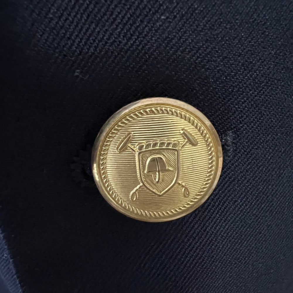 Lauren Ralph Lauren Blazer Mens 48R Navy Blue Gold Button Wool Suit Jacket - Picture 9 of 16